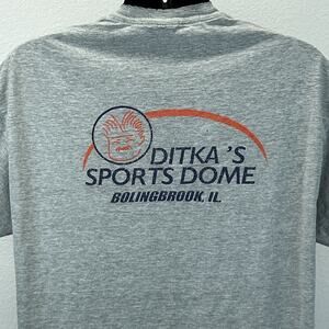 Vintage Y2Ks Ditkas Sports Dome T Shirt Chicago Bears Mike Ditka Gray XL X-Large